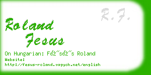 roland fesus business card